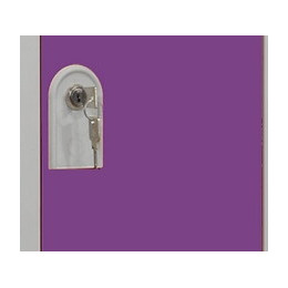 PIERRE HENRY - VESTIAIRE 3 COLONNES DE 4 CASES GRIS PERLE / PRUNE