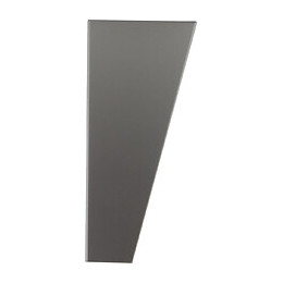 Pied triangulaire hauteur 100 matière plastique gris alu