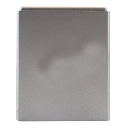 Pied de meuble cubique en plastique gris alu à visser