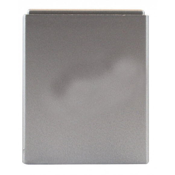Pied de meuble cubique en plastique gris alu à visser