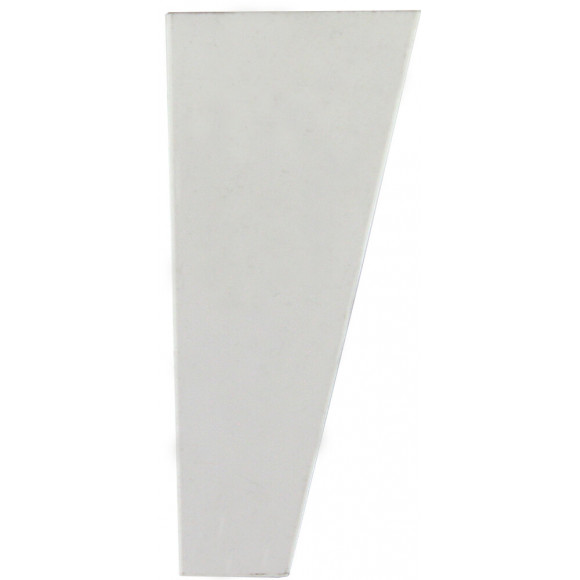 Pied de meuble triangulaire en plastique blanc à visser