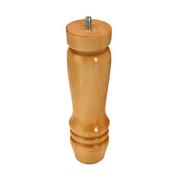 Pied de lit tourné en hêtre verni