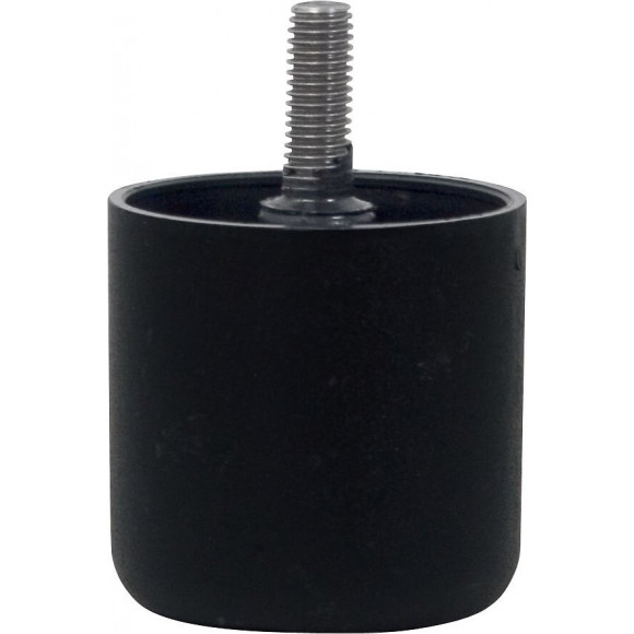 Pied de meuble plastique noir D.6cm hauteur 6cm