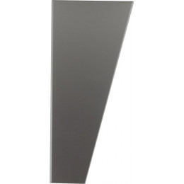 Pied triangulaire hauteur 100 matière plastique gris alu