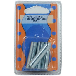Adaptateur tige filetée M8 axe lisse D.10 mm x4 pièces