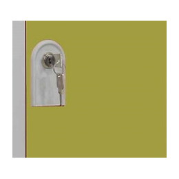 PIERRE HENRY - VESTIAIRE 1 COLONNE DE 2 CASES GRIS PERLE / ANIS