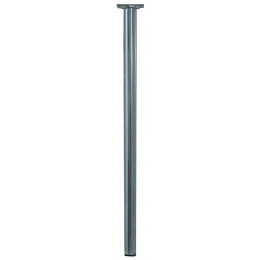 Pied de table cylindre acier chromé D.3cm hauteur 70cm