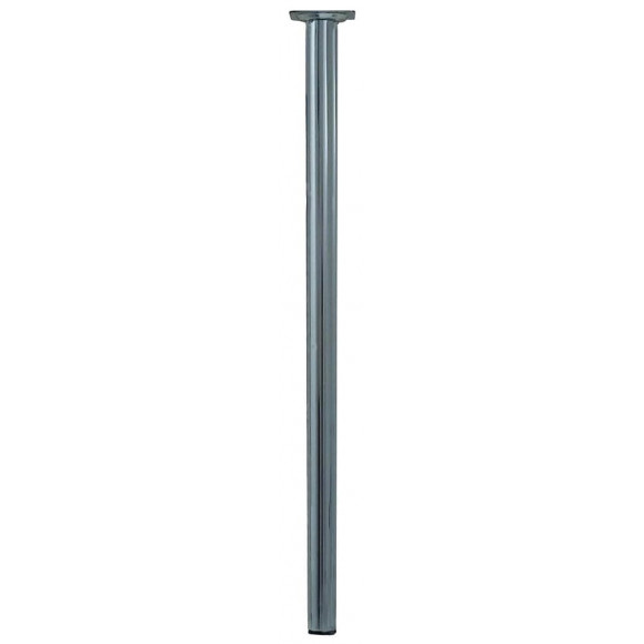 Pied de table cylindre acier chromé D.3cm hauteur 70cm