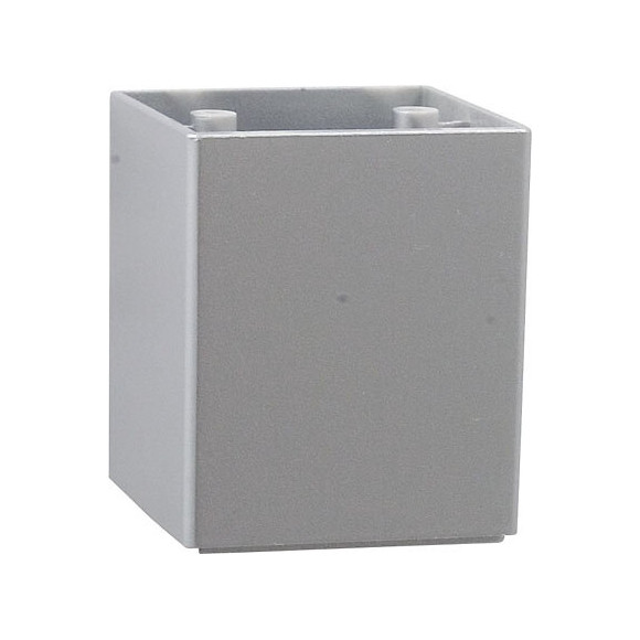 Pied de meuble plastique cube gris 6x6cm hauteur 6.4cm
