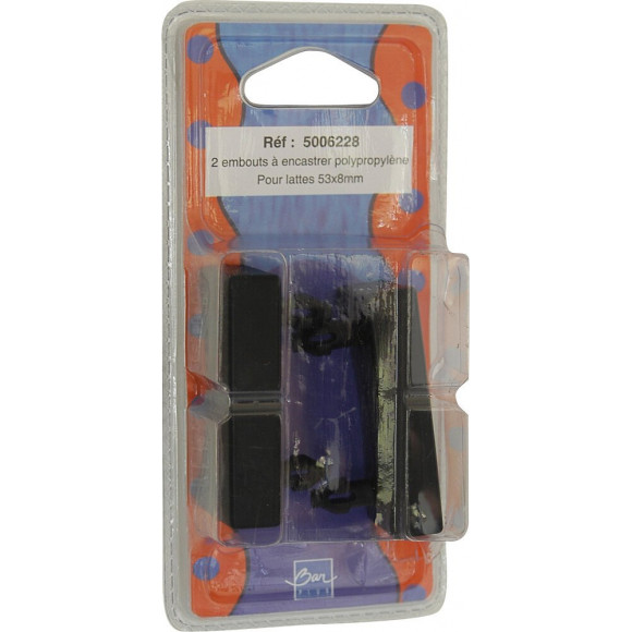 Embout à clipser pour cadre à lattes 5.3cm x 8 mm x2