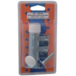 Pied de cuisine acier zingué D.2.8cm hauteur 10cm