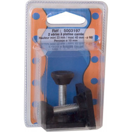 Vérins de réglage à platine noire x2 pièces