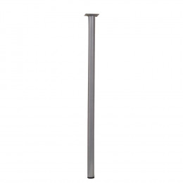 Pied de table cylindre acier gris D.3cm hauteur 70cm