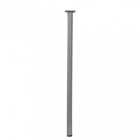 Pied de table cylindre acier gris D.3cm hauteur 70cm