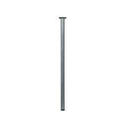 Pied de table cylindre acier gris D.3cm hauteur 80cm