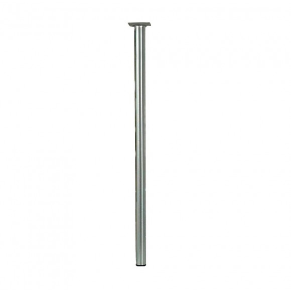 Pied de table cylindre acier chromé D.3cm hauteur 80cm