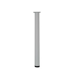 Pied de table cylindre acier blanc D.6cm hauteur 70cm