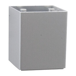 Pied de meuble plastique cube gris 6x6cm hauteur 6.4cm
