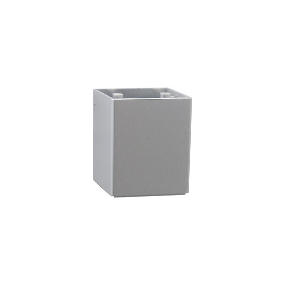 Pied de meuble plastique cube gris 6x6cm hauteur 6.4cm