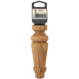 Pied de lit forme Louis XVI en hêtre brut diamètre 50mm