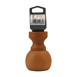 Pied de meuble boule à collerette hêtre vernis