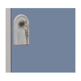 PIERRE HENRY - VESTIAIRE 3 COLONNES DE 2 CASES GRIS PERLE / BLEU