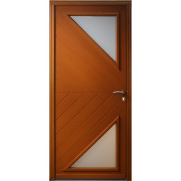 Porte d'entrée exo triton 215x90cm gauche merisier