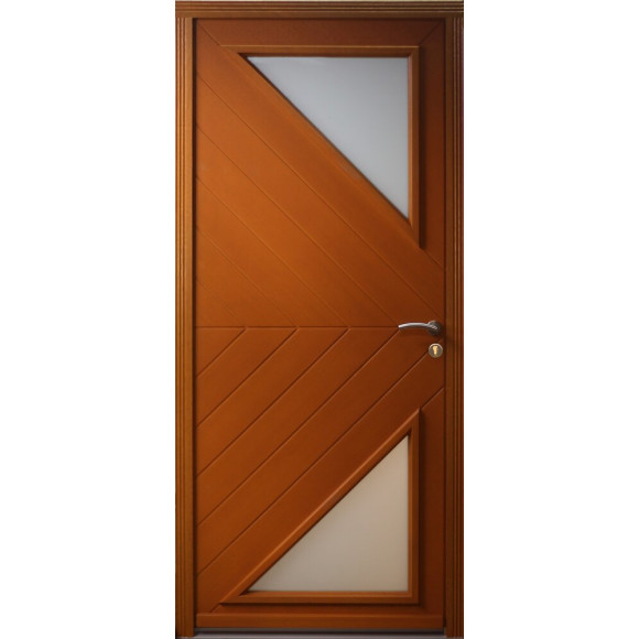 Porte d'entrée exo triton 215x90cm gauche merisier