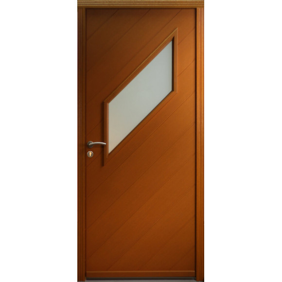 Porte d'entrée exo galatée 215x90cm droite merisier
