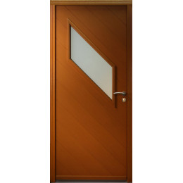 Porte d'entrée exo galatée 215x90cm gauche merisier