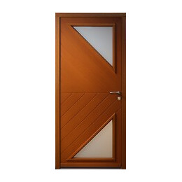 Porte d'entrée exo triton 215x90cm gauche merisier