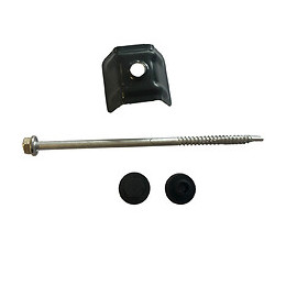 50 fixations acier gris 40mm