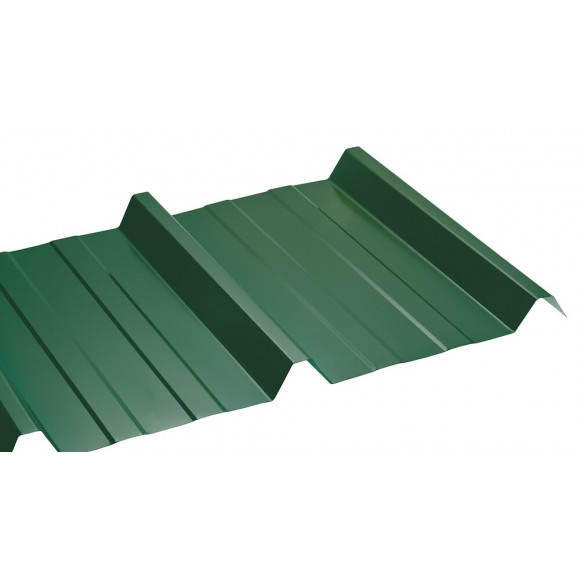 Tôle acier galva laqué nervuré 0.50mm 300x105cm vert