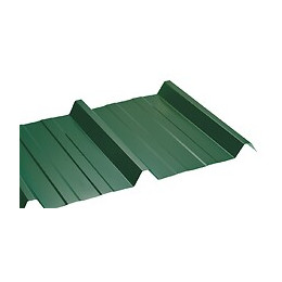 Tôle galva laqué nervuré 0.63mm 250x105cm vert régulé