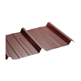 Tôle acier galva laqué nervuré 0.63mm 300x105cm rouge
