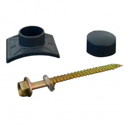 50 fixations pour panneau tuile gris