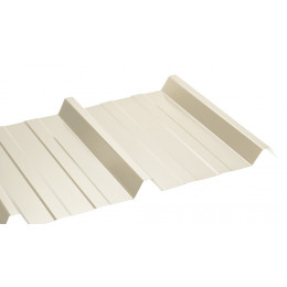 Tôle acier galva laqué nervuré 0.63mm 200x105cm beige