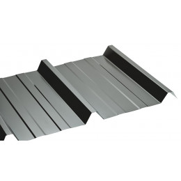 Tôle acier galva laqué nervuré 0.63mm 300x105cm gris