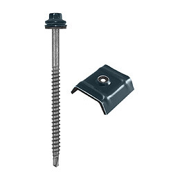 25 vis + cavaliers pour fixation bac 840 RAL 6011