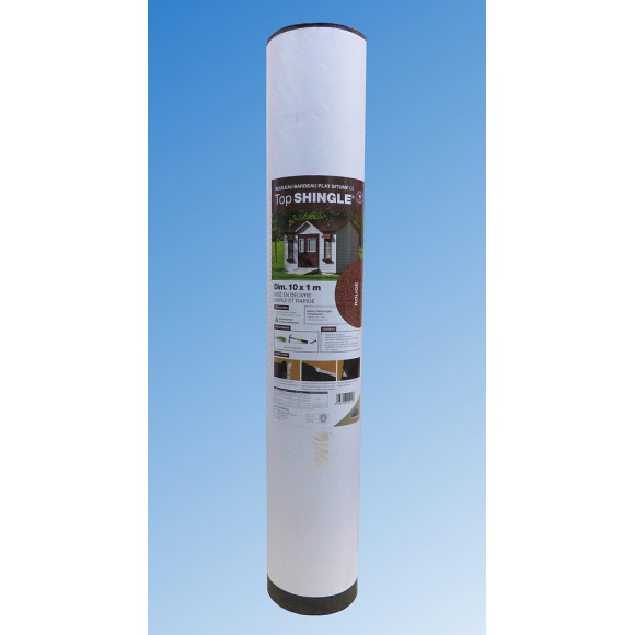 Rouleau bardeau bitumé 10x1m rouge