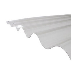 Plaque polyester grandes ondes incolore 2  x  0,92 m