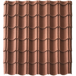 Panneau tuiles granulat brun rouge 1030x950mm