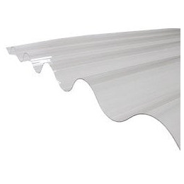 Plaque polyester grandes ondes incolore 2  x  0,92 m