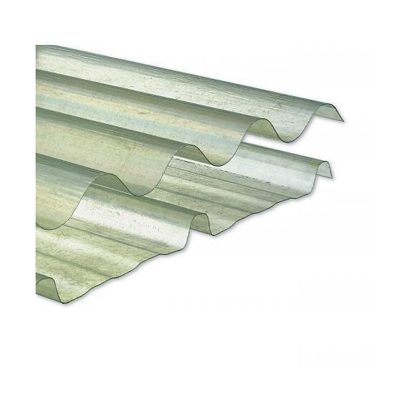 Plaque polyester grandes ondes incolore 1,75  x  0,92 m