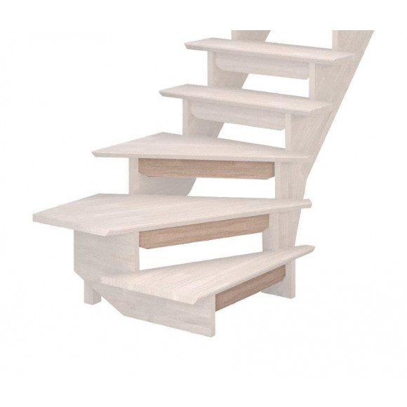 Auvergne quart tournant droit avec contre marches