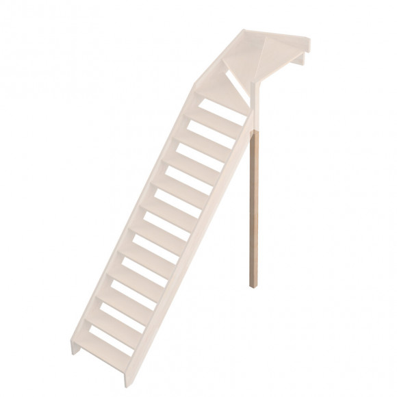 Poteau support quart tournant haut escalier Provence
