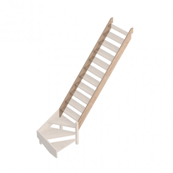 2 limons quart tournant bas escalier Provence