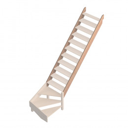 2 limons quart tournant bas escalier Savoie