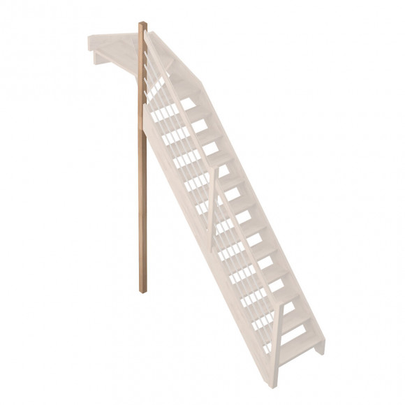 Poteau support quart tournant haut gauche escalier Provence