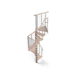 Escalier spirale en hêtre ALPHA 140cm